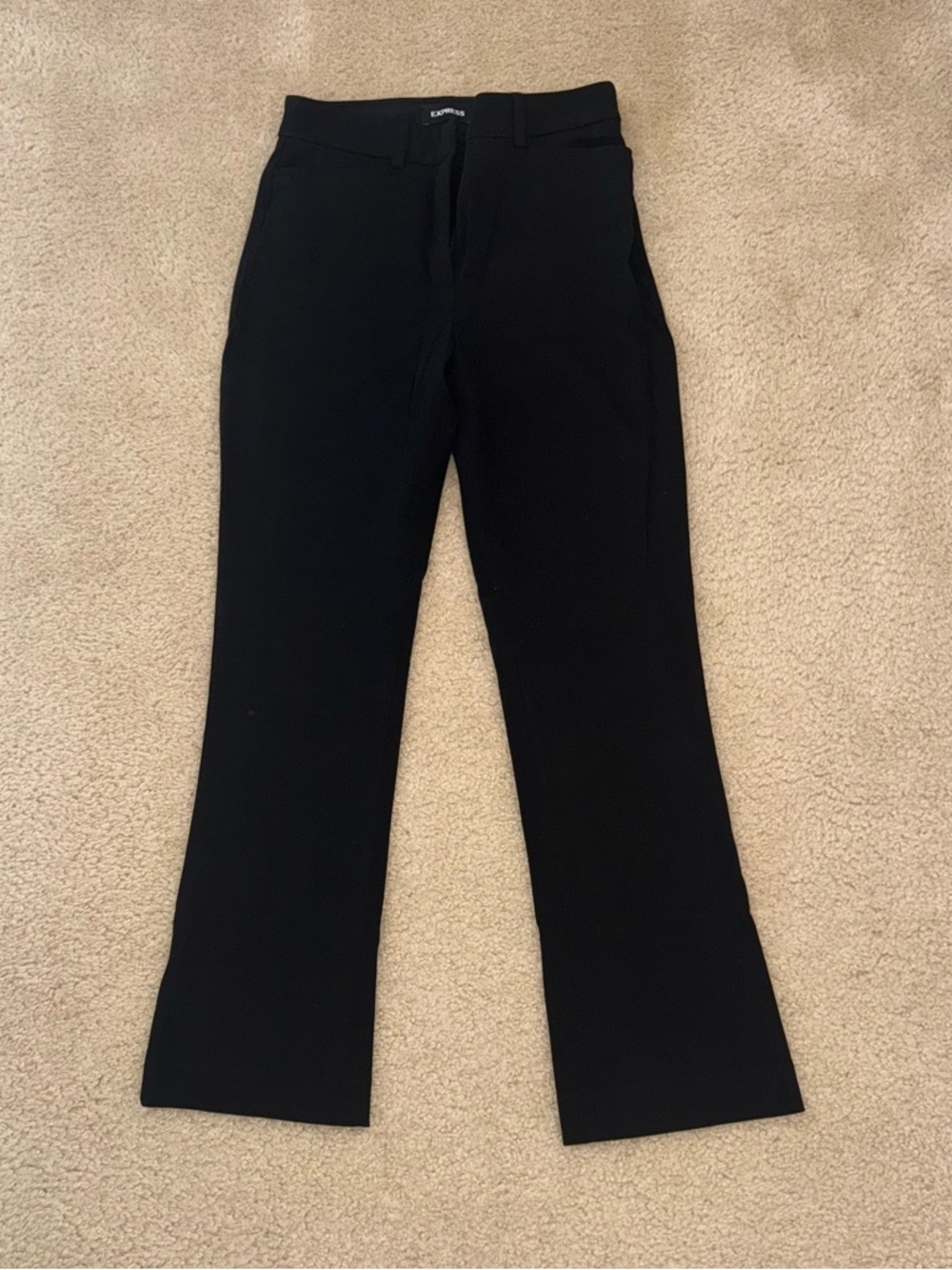 Express Columnist Barely Boot High Rise Black Women's Dress Pants